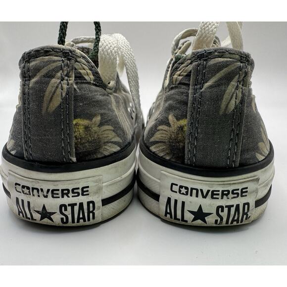 Converse All Star Floral Daisy Low Top Sneakers Womens Size 6 Gray - Picture 8 of 10